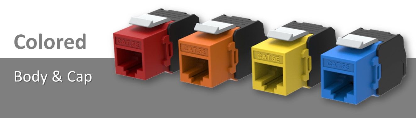 Aangepaste kleuren voor onafgeschermde keystone-aansluitingen